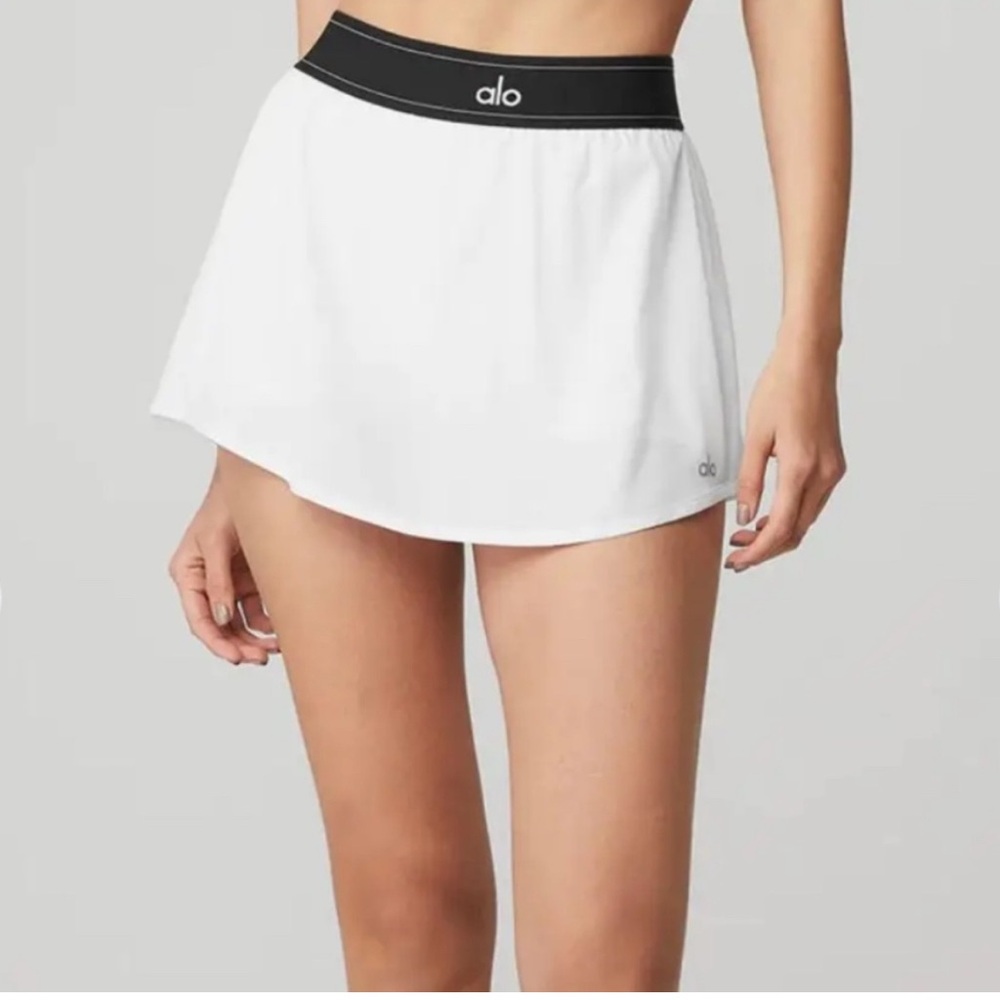 ALO Yoga Match Point White Skirt